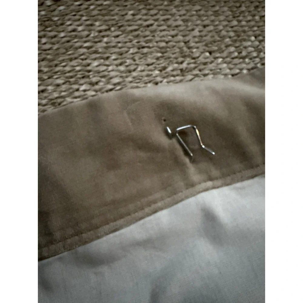 Restoration Hardware Velvet Drapes Curtains 50x94 One Panel‎ Vintage Taupe Pole